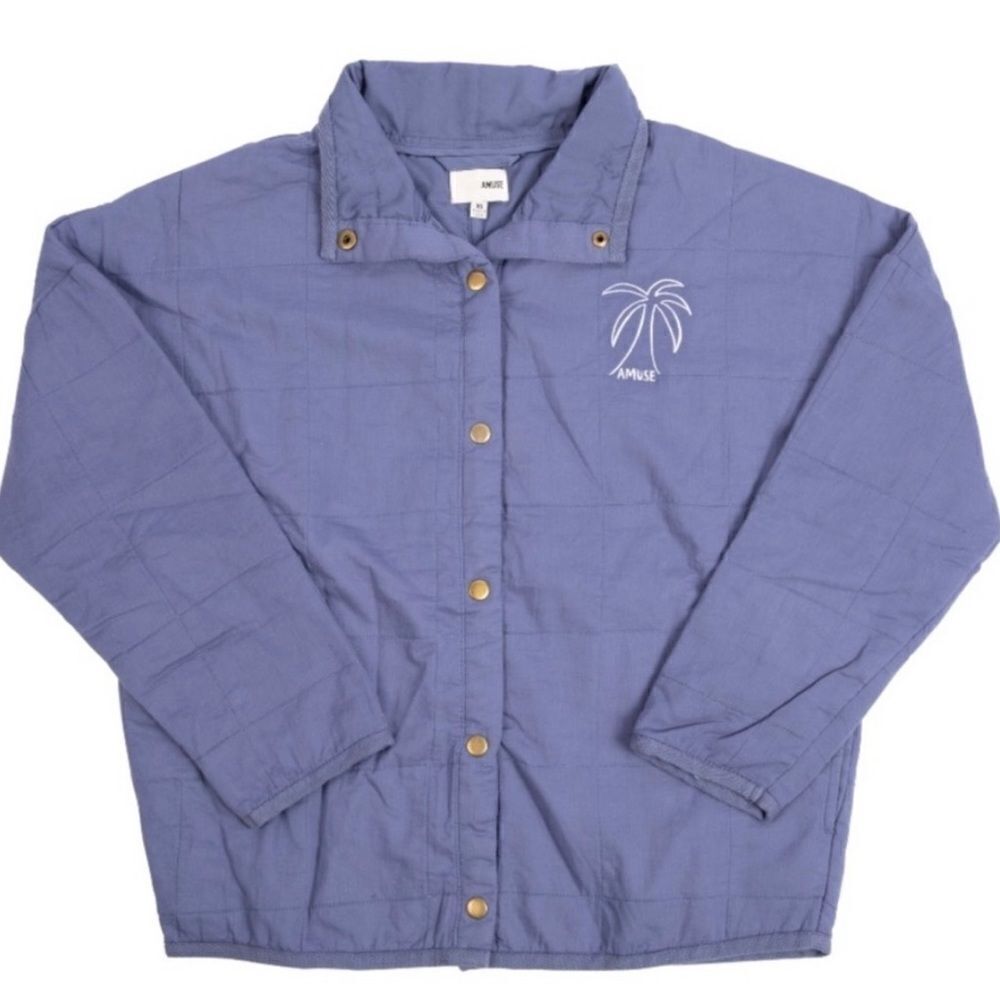 Amuse Society Sea Breeze Quilted Embroidered Chore Barn Coat Jacket Sz XXL NWT